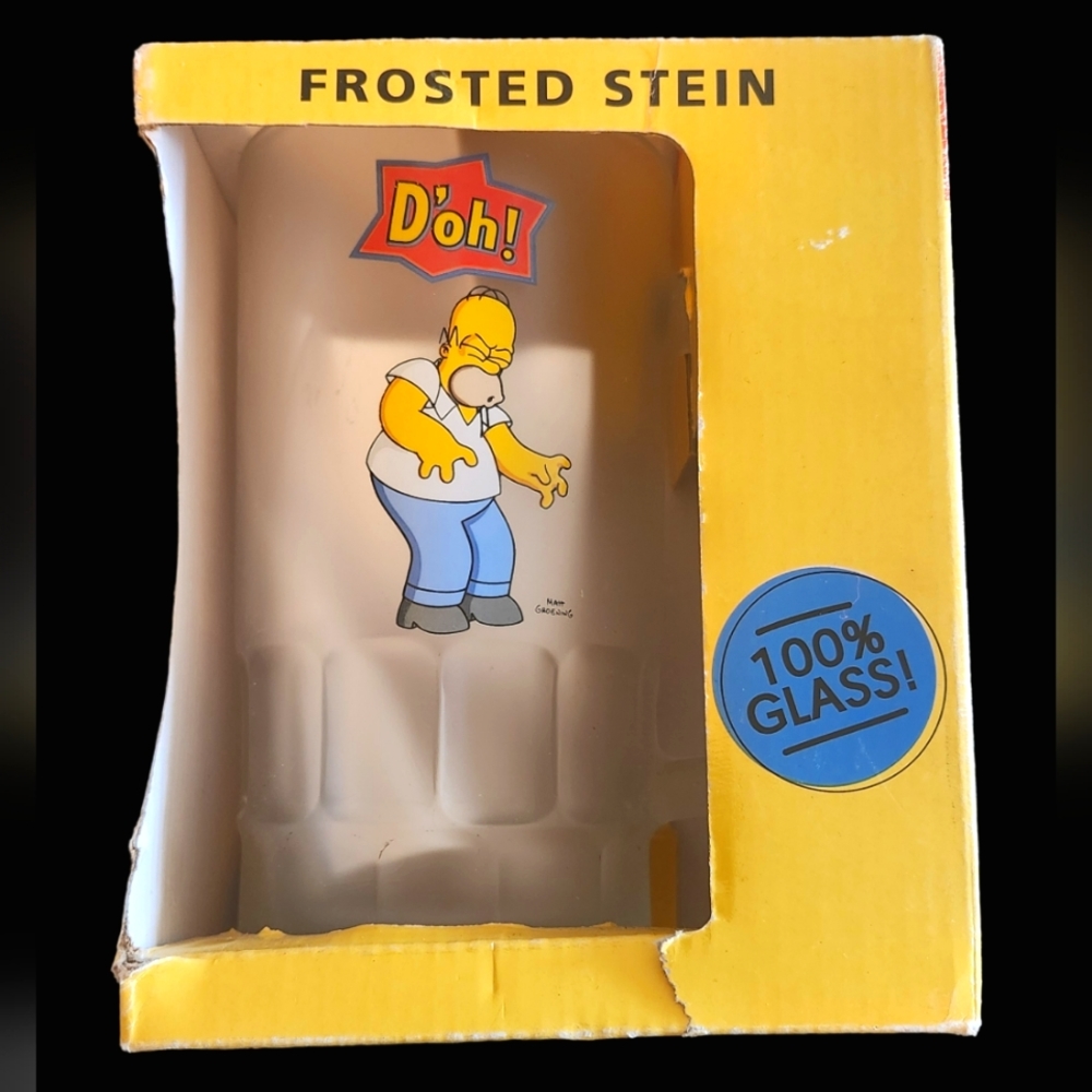 Simpsons - 100% Frosted Glass Stein.